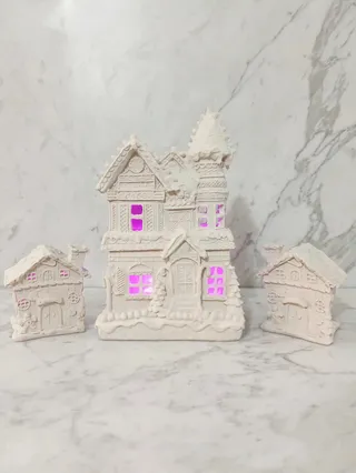Casas estilo jengibre (Villa navideña)