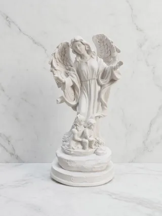 Ángel protector con niños