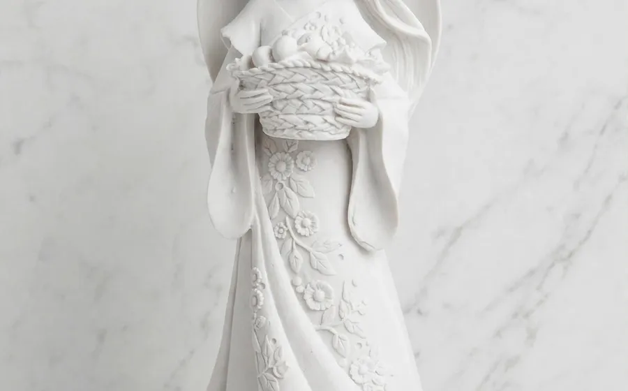 Ángel de la cosecha y la abundancia - Figura de marmolina