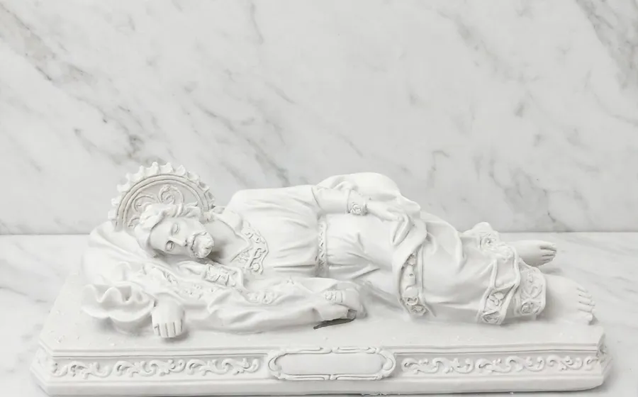 San José durmiente (Modelo clásico con marco) - Figura de marmolina