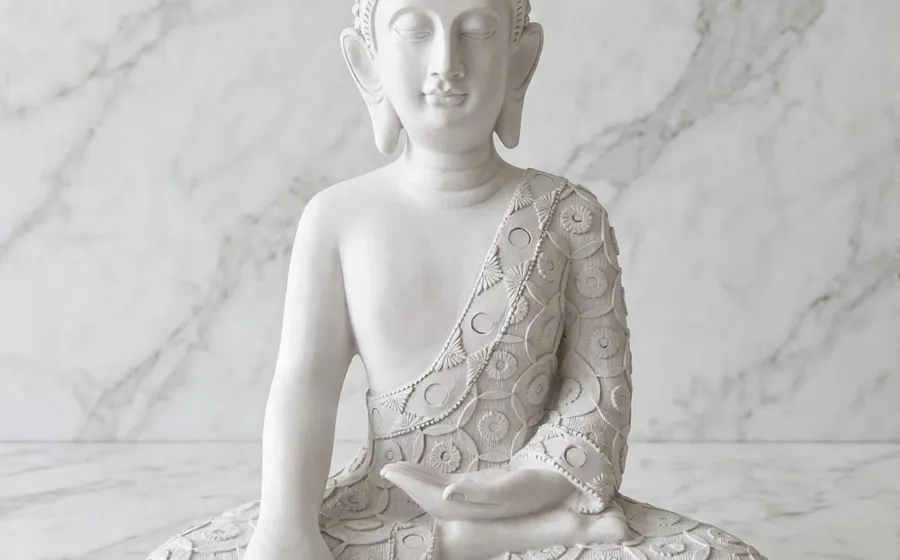 Buda en meditación - Figura de marmolina