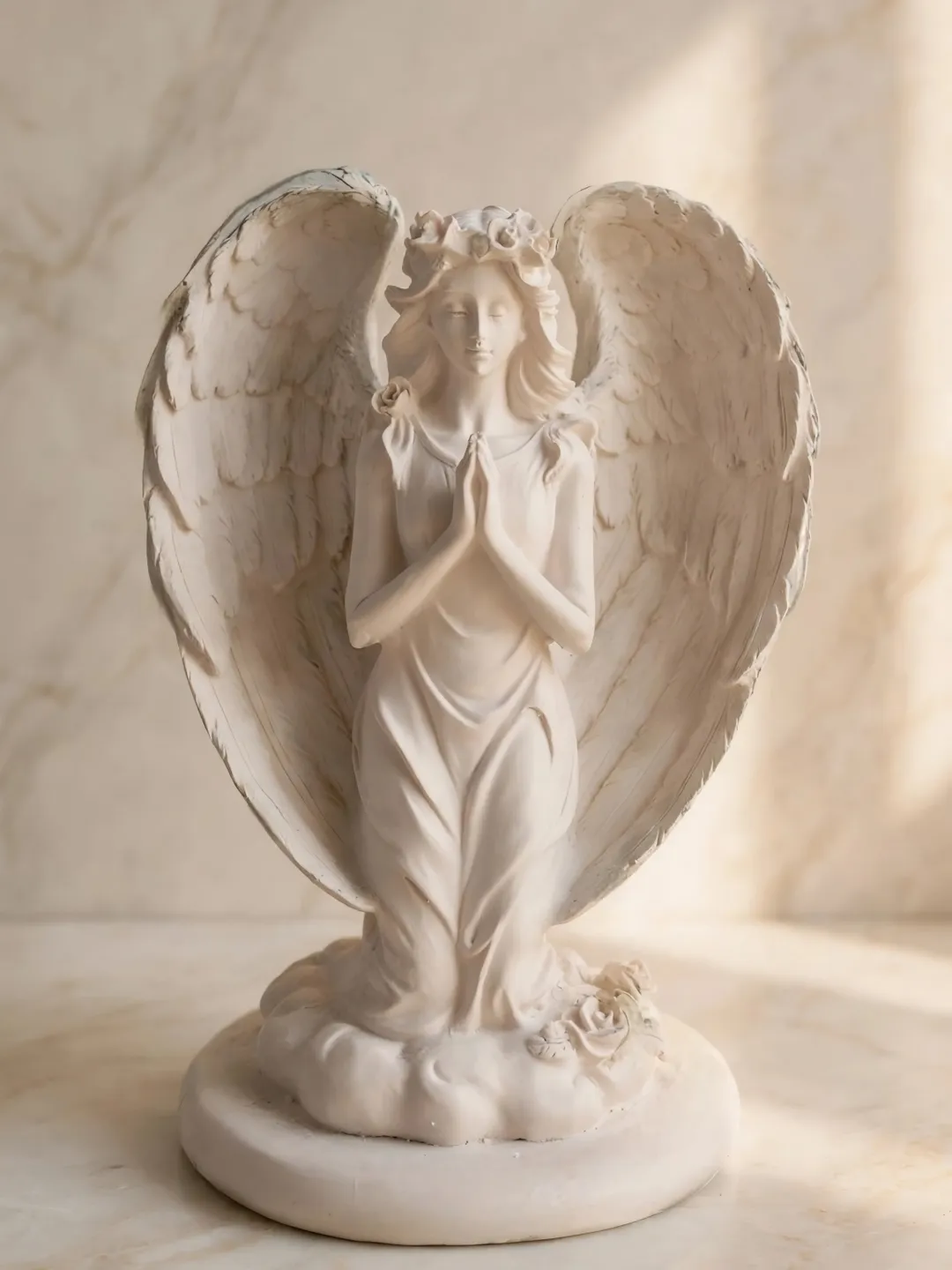 Ángel de Rodillas Orando — view 1