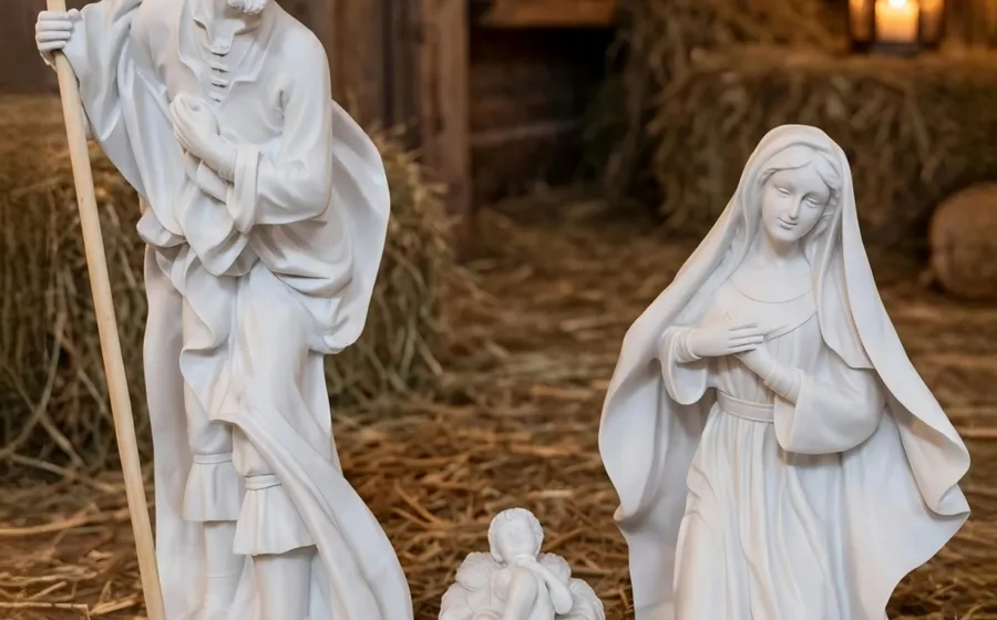Sagrada Familia Tradicional - Pieza de navidad en marmolina