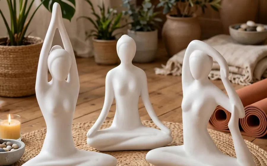 Figuras de Yoga - Relieve de marmolina