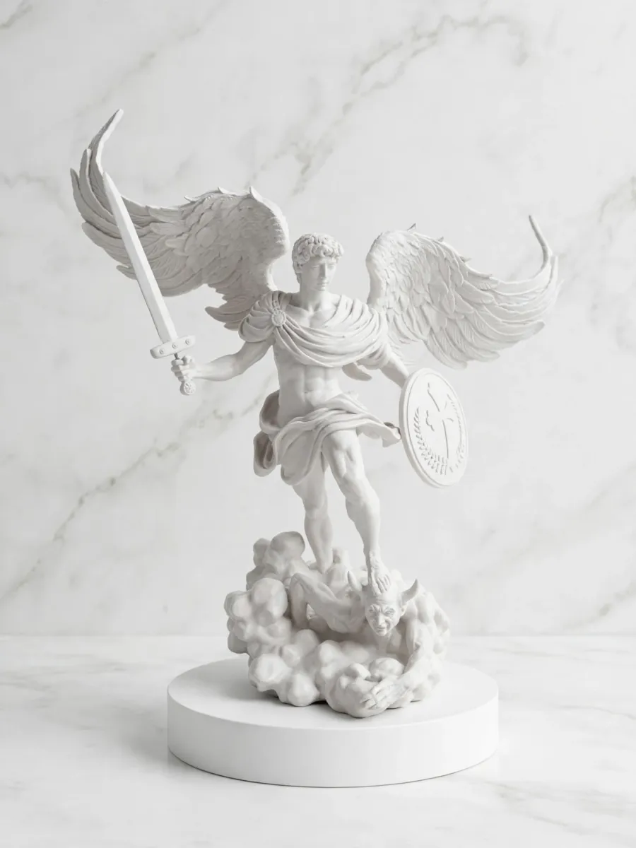 Arcangel San Miguel Premium — Figura de marmolina