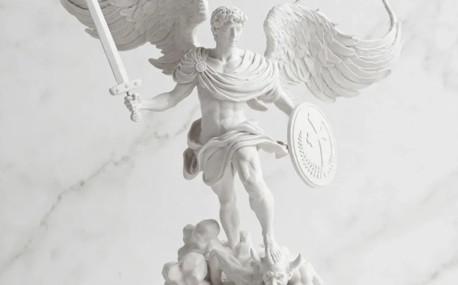 Arcangel San Miguel Premium - Figura de marmolina